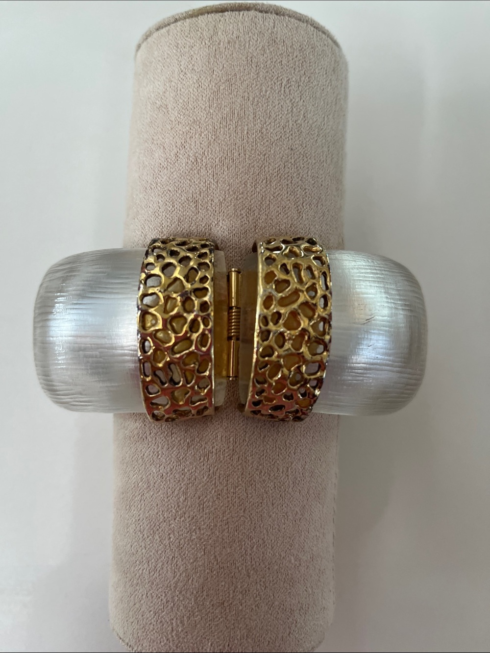 Alexis Bittar Turquoise Stone Filigree Cuff Bracelet - Blue and Brown Accents View 3